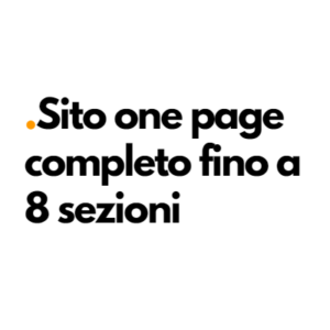 Sito one page completo fino a 8 sezioni